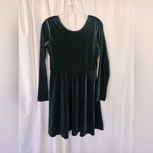 Children’s Place Velvet Spruce Shad Green Holiday Christmas Dress Size 16